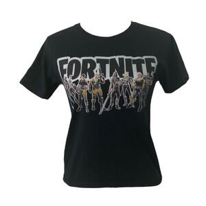 Jerzees Boys Medium Fortnite Shirt Black Short Sleeve Crewneck Graphic Print